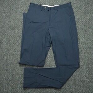 Suitsupply Pants Mens 33x36 Tall Blue Soho Pure Cotton Progettouno Italy Trouser